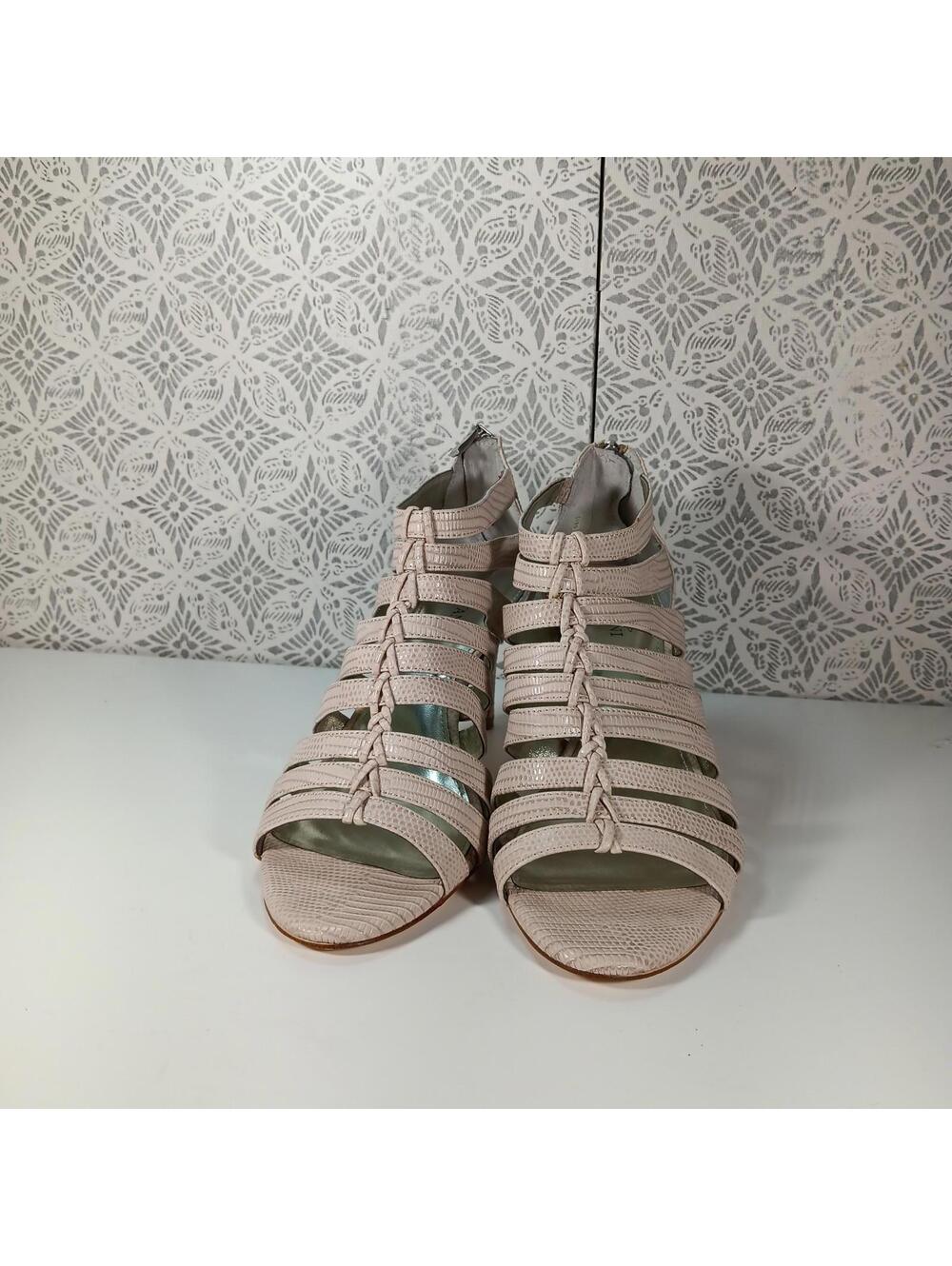 ALFANI Kaylyne Snake Skin Pattern Strappy Sandal Heels Dress Shoes Size 9.